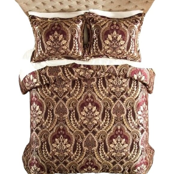 Croscill Classics Julius 6 Piece Burgundy Comforter Set - Picture 4 of 5